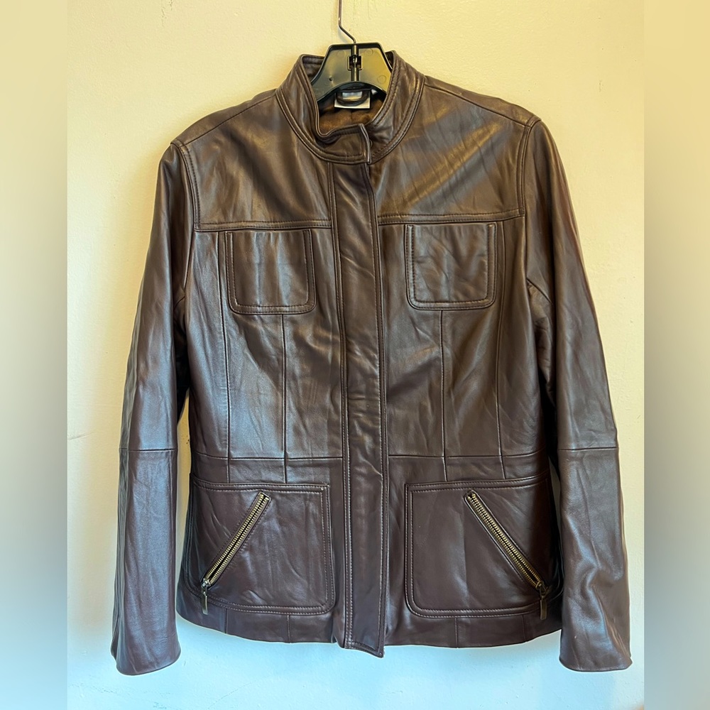 Chico’s Lambskin Leather Jacket